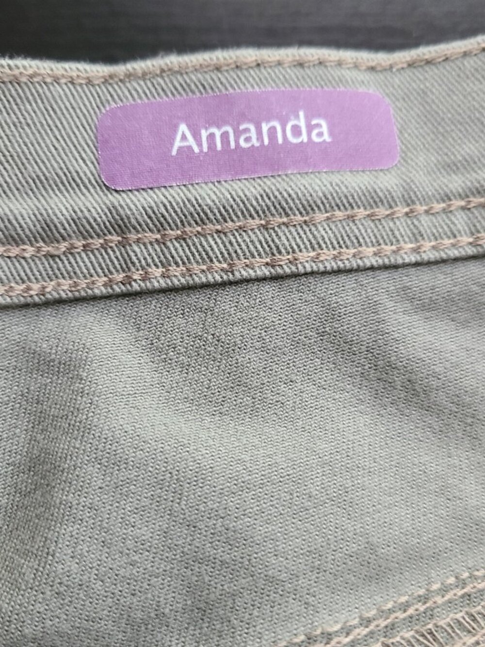 Gloria Vanderbilt Amanda Womens Jeans Olive Green Size 18W - Picture 5 of 8